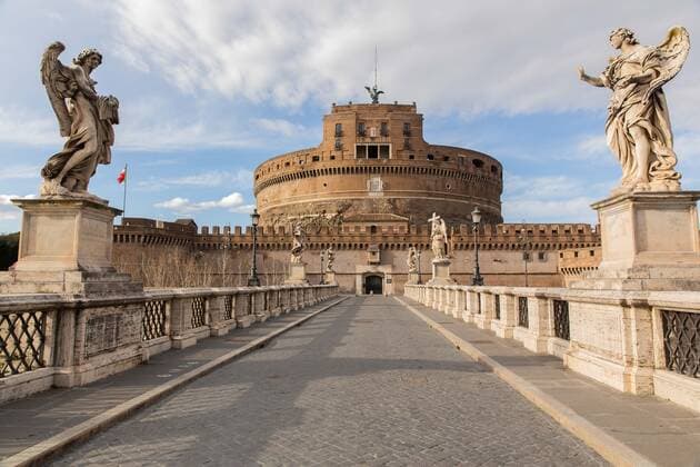 March 22, 2021, Rome, Italy, Colombia: Castel Sant Angelo as seen on a Monday afternoon. Rome is living the second week of another lockdown related to Covid19. Tight measures should stay in place at least till Easter. Rome Colombia - ZUMAm174 20210322_zip_m174_005 Copyright: xFrancescoxMoltenix