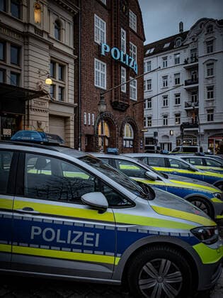 Hamburg St. Pauli; Reeperbahn: Polizei Davidwache Hamburg St. Pauli