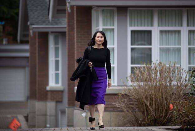 March 23, 2021, Vancouver, BC, Canada: Meng Wanzhou, chief financial officer of Huawei, leaves her home to attend a hearing at B.C. Supreme Court in Vancouver on Tuesday, March 23, 2021. Vancouver Canada  - ZUMAc35_ 20210323_zaf_c35_021 Copyright: xDarrylxDyckx