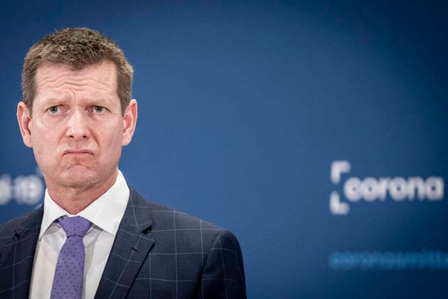 Coronavirus in Dänemark, PK in Kopenhagen zum 14 tägigen AstraZeneca Impfstopp Direktoer for Sundhedsstyrelsen, Soeren Brostroem under pressebriefing om status paa undersoegelse af AstraZeneca vaccinen som har vaeret paa 14 dages pause og det sker i Eigtveds Pakhus i Koebenhavn, torsdag den 25. marts 2021.. , Copenhagen Denmark Copyright: RitzauxScanpix MadsxClausxRasmussenx COP107 spdk20210325-141446-L