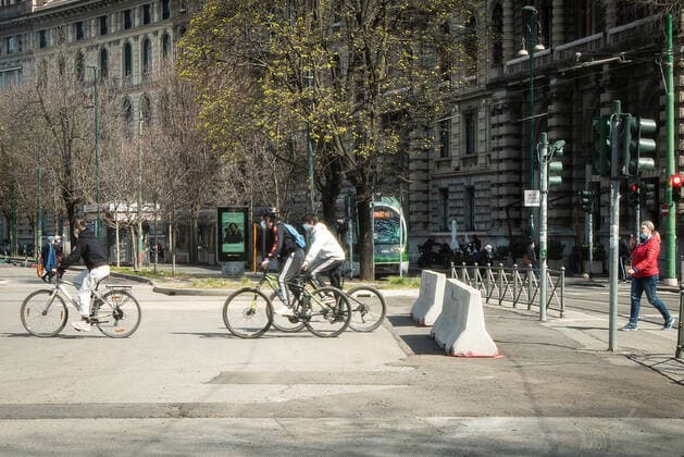Milan - Covid-19 - Red zone confirmed in Lombardy. the half-empty city center. Editorial Usage Only  Copyright: xSTEFANOxDExGRANDISx xIPAx