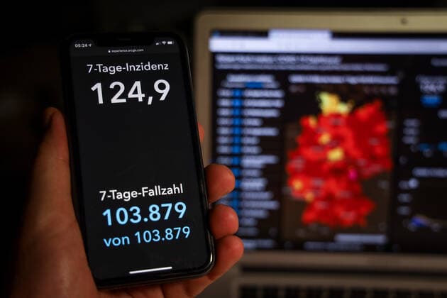 News Bilder des Tages Coronavirus in Deutschland - Covid-19-Dashboard des Robert Koch-Institut 27.03.2021: Robert Koch-Institut: 7-Tage-Inzidenz 124,9. 7-Tage-Fallzahl 103.879.