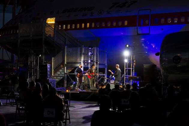 March 28, 2021, Tukwila, Washington, USA: PAYGE TURNER (center) performs at the Museum of FlightÃ¢â‚¬â ¢s Aviation Pavilion in Seattle on Sunday, March 28, 2021. The cityÃ¢â‚¬â ¢s first socially distanced concert event was held with elevated hygiene protocols including mandatory masking, strict social distancing between pods of up to four people and a maximum attendance of 150 people. Tukwila USA - ZUMAg235 20210328_zap_g235_008 Copyright: xPaulxChristianxGordonx