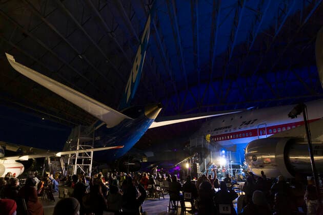 News Bilder des Tages March 28, 2021, Tukwila, Washington, USA: PAYGE TURNER performs at the Museum of FlightÃ¢â‚¬â ¢s Aviation Pavilion in Seattle on Sunday, March 28, 2021. The cityÃ¢â‚¬â ¢s first socially distanced concert event was held with elevated hygiene protocols including mandatory masking, strict social distancing between pods of up to four people and a maximum attendance of 150 people. Tukwila USA - ZUMAg235 20210328_zap_g235_013 Copyright: xPaulxChristianxGordonx