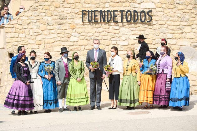 Bilder des Jahres 2021, Entertainment 03 März Entertainment Themen der Woche KW13 Bilder des Jahres 2021, Entertainment 03 März Entertainment Bilder des Tages 29-03-2021 Zaragoza Queen Letizia and King Felipe visited the hometown on the occasion of the 275th anniversary of the Spanish painter Francisco Jose de Goya (1746-1828) in Fuendetodos, Zaragoza. No Spain Â  Copyright: xPPEx