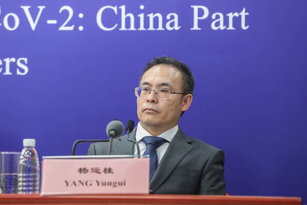 (210331) -- BEIJING, March 31, 2021 -- Yang Yungui, a Chinese expert member of the WHO-China team studying the origins of COVID-19, attends a press briefing by the Chinese expert members of the joint study in Beijing, capital of China, March 31, 2021. ) CHINA-BEIJING-WHO-COVID-19-ORIGINS-STUDY-PRESS BRIEFING (CN) ZhangxYuwei 