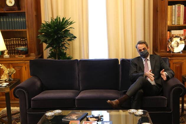 March 31, 2021, Athens, Greece: Prime Minister Kyriakos Mitsotakis Wednesday presented the key principles of the so-called National Recovery and Resilience Plan for the day after the coronavirus pandemic. Mitsotakis said the plan Ã¢â‚¬ dubbed Greece 2.0 Ã¢â‚¬ consists of 170 projects, investments and reforms. It will mobilize 57 billion euros and is expected to add up to seven percentage points to GDP on a six-year horizon, on top of the natural growth rate of GreeceÃ¢â‚¬â ¢s economy, and create 200,000 jobs. Athens Greece - ZUMAv62_ 20210331_zaf_v62_017 Copyright: xAristidisxVafeiadakisx