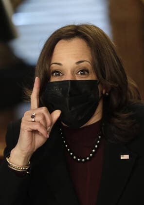 U.S. Vice President Kamala Harris holds a roundtable discussion with faith leaders on their efforts to encourage communities to take the COVID-19 vaccine at the White House on Wednesday, March 31, 2021 in Washington, DC.  WASP2021033108 YurixGripas