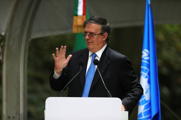 The Secretary of Foreign Relations Marcelo Ebrard participates in the closing of the Generacion Igualdad (Generation Equality) Mexico 2021 forum, at the Los Pinos cultural complex, in Mexico City, Mexico, 31 March 2021. The foreign ministers of Mexico and France, Marcelo Ebrard and Jean-Yves Le Drian, agreed this Wednesday on the need to promote feminism and safeguard women s rights despite the pandemic at the UN Women Generation Equality Forum, held these days in a socially agitated Mexico after brutal femicides. Mexico and France urge to safeguard women s rights in the face of a pandemic !ACHTUNG: NUR REDAKTIONELLE NUTZUNG!  Copyright: xCarlosxRamirezx MEX8648 20210331-637528305604870229