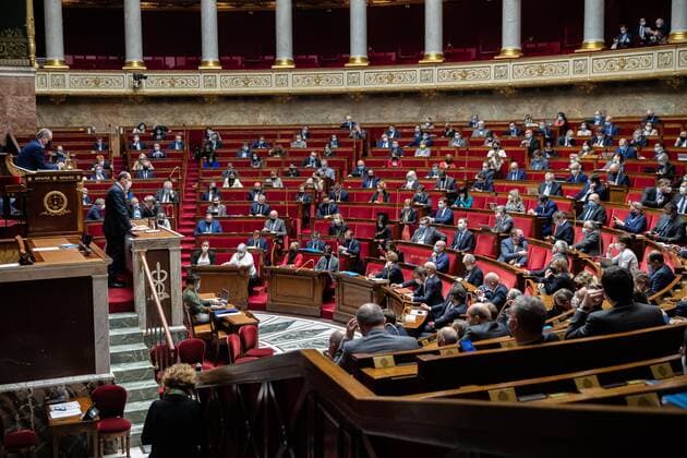 News Bilder des Tages Coronavirus in Frankreich, Erklärung von Premier Jean Castex Paris, France le 1 avril 2021 - Declaration du Premier Ministre Jean Castex, a l Assemblee Nationale, concernant l evolution de la situation sanitaire et les mesures necessaires pour y repondre. French Prime Minister, Jean Castex s statement at the French Parliament on the evolution of the health situation and the necessary measures to respond to it, in Paris on April 1, 2021.  Copyright: xAurelienxMorissardx