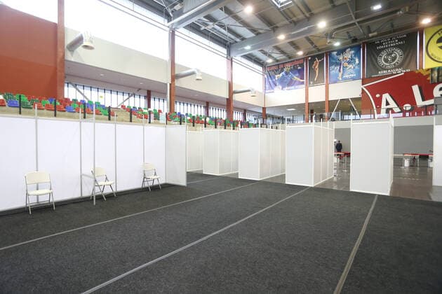 31.03.2021, Tartu Preparations for the covid-19 vaccination center to be built in the Tartu A Le Coq sports building have been completed. Photo Sille Annuk, Tartu PM Tartu Tartumaa Estonia 1SA31MAR21A10  Copyright: xSILLExANNUKx