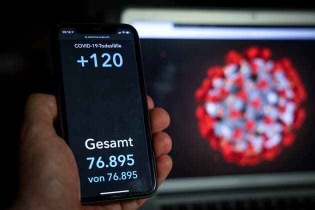 Coronavirus in Deutschland - Covid-19-Dashboard des Robert Koch-Institut 03.04.2021: Robert Koch-Institut: COVID-19-Todesfälle 76.895. Zugang um 120 gegenüber dem Vortag.