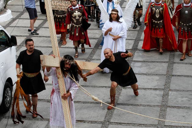 178th Representation Of Passion of Christ As Part Of Holy Week Celebrations MEXICO CITY, MEXICO - APRIL 2: Brando Neri Luna, plays the the role of Jesus Christ in the Passion of Christ, during Good Friday as part of Holy Week, during the 178th representation of the Passion of Christ in the Iztapalapa municipality. Latin America s most famous re-enactment of the crucifixion of Christ was closed to the public and transmitted live so people could watch at home, for a second consecutive year to prevent more infections by the new Covid-19. On April 2, 2021 in Mexico City, Mexico. Copyright: xLuisxBarronx EYEPIXGROUP_LB_02042021_5742