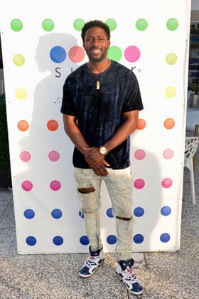 Derrick Henry beim Pre-Dinner von virtuellen Konzert von JNA in der Sugar Factory. Los Angeles, 05.04.2021