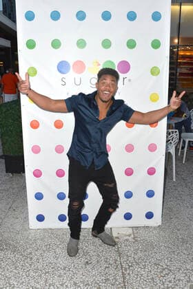 Cameron Armstrong beim Pre-Dinner von virtuellen Konzert von JNA in der Sugar Factory. Los Angeles, 05.04.2021