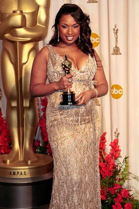 Jennifer Hudson mit dem Oscar für die beste Nebendarstellerin in Dreamgirls im Press Room der Oscar Verleihung 2007 79th Annual Academy Awards im Kodak Theatre. Los Angeles, 25.02.2007