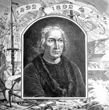 IMAGO History, Entdeckung Amerikas durch Christoph Kolumbus 1492 Christopher Columbus, 31 October 1451 - 20 May 1506, Italian explorer and navigator who completed four voyages across the Atlantic Ocean, opening the way for European exploration and colonization of the America Christoph Kolumbus, Cristoforo Colombo, 1451 -Ü 20. Mai 1506, italienischer Seefahrer in kastilischen Diensten, der im Jahr 1492 Amerika entdeckte, Historisch, historical, digital improved reproduction of an original from the 19th century digitale Reproduktion einer Originalvorlage aus dem 19. Jahrhundert, , (Originaldatum nicht bekannt) 4962071