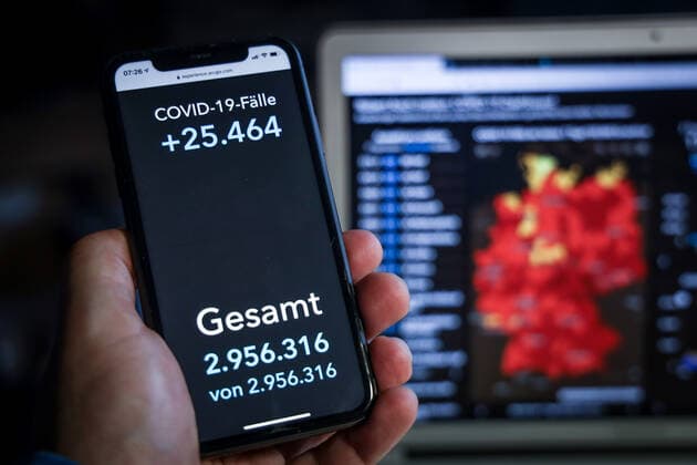 Coronavirus in Deutschland - Covid-19-Dashboard des Robert Koch-Institut 09.04.2021: Robert Koch-Institut: 7-Tage-Inzidenz 110,4. 7-Tage-Fallzahl 91.839. COVID-19-Fälle 2.956.316. Zugang um 25.464 gegenüber dem Vortag. COVID-19-Todesfälle 78.003. Zugang um 296 gegenüber dem Vortag. Information des RKI: Rund um die Osterfeiertage ist zu beachten, dass weniger Personen einen Arzt aufsuchen, weniger Proben genommen und weniger Laboruntersuchungen durchgeführt werden und damit weniger Erregernachweise an das RKI gemeldet werden.