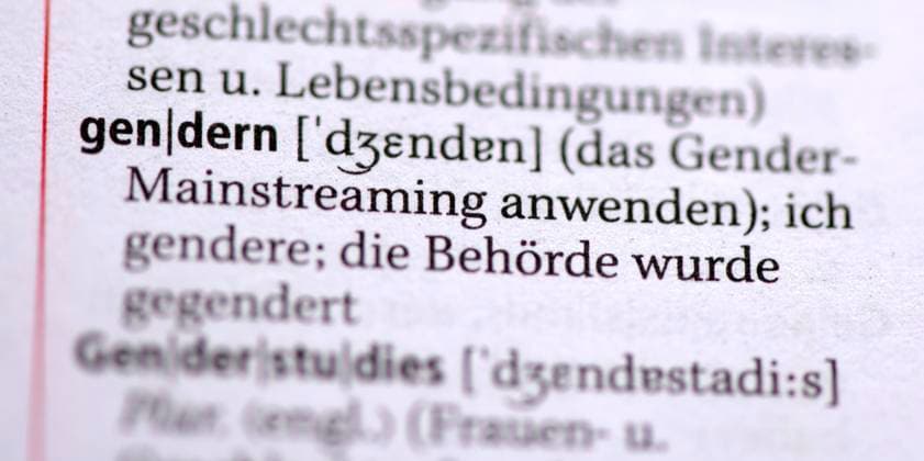 14.04.2021, Symbolbild, Eintrag des Begriffs gendern im deutschen Duden für Rechtschreibung, 14.04.2021, Duden 14.04.2021, Duden *** 14 04 2021, symbol picture, entry of the term gendern in the German Duden for spelling, 14 04 2021, Duden 14 04 2021, Duden