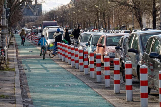 Pop Up Radweg Hasenheide, Berlin Radweg Hasenheide, Kreuzberg, Berlin