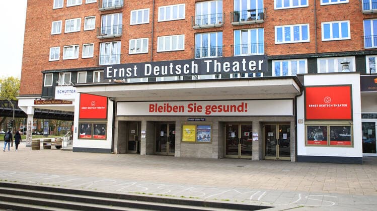 Das während des Lockdowns geschlossene Ernst-Deutsch-Theater am Friedrich-Schütter-Platz 1 in Hamburg-Hohenfelde. Hohenfelde Hamburg