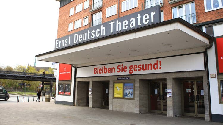 Das während des Lockdowns geschlossene Ernst-Deutsch-Theater am Friedrich-Schütter-Platz 1 in Hamburg-Hohenfelde. Hohenfelde Hamburg