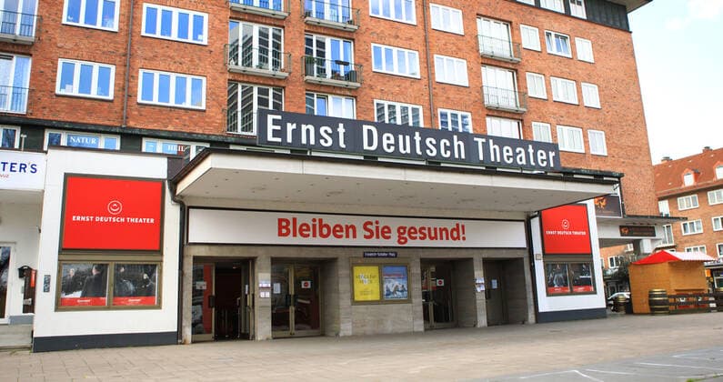 Das während des Lockdowns geschlossene Ernst-Deutsch-Theater am Friedrich-Schütter-Platz 1 in Hamburg-Hohenfelde. Hohenfelde Hamburg
