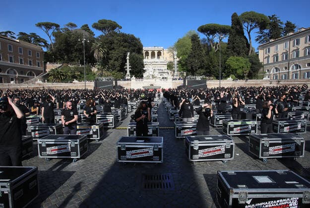 Rome, National show of the entertainment sector and events with 100 trunks in Piazza del Popolo Pictured:  Copyright: xPieroxTenaglix xIPAx xPieroxTenaglix