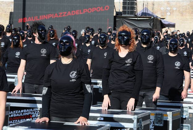 Rome, National show of the entertainment sector and events with 100 trunks in Piazza del Popolo Pictured:  Copyright: xPieroxTenaglix xIPAx xPieroxTenaglix