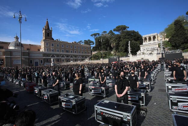 Rome, National show of the entertainment sector and events with 100 trunks in Piazza del Popolo Pictured:  Copyright: xPieroxTenaglix xIPAx xPieroxTenaglix