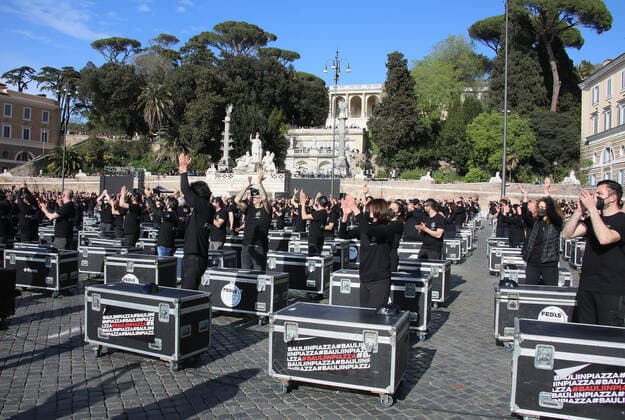 Rome, National show of the entertainment sector and events with 100 trunks in Piazza del Popolo Pictured:  Copyright: xPieroxTenaglix xIPAx xPieroxTenaglix