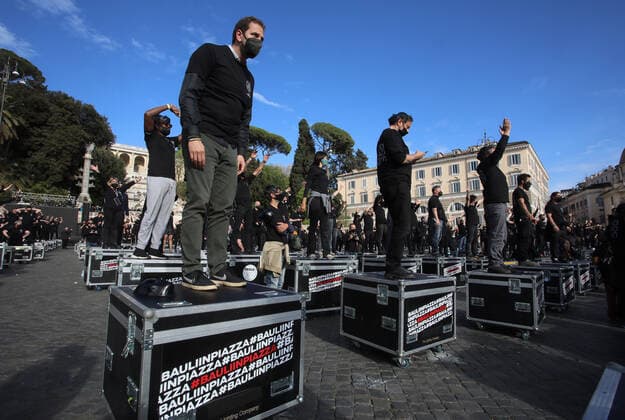 Rome, National show of the entertainment sector and events with 100 trunks in Piazza del Popolo Pictured:  Copyright: xPieroxTenaglix xIPAx xPieroxTenaglix