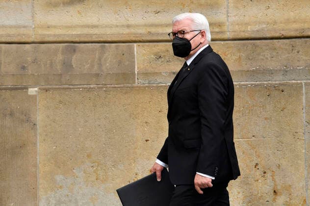 Bilder des Jahres 2021, News 04 April News Themen der Woche KW15 Frank-Walter Steinmeier bei der Zentralen Gedenkveranstaltung für die Verstorbenen in der Corona-Pandemie im Konzerthaus am Gendarmenmarkt. Berlin, 18.04.2021 *** Frank Walter Steinmeier at the Central Memorial Ceremony for the Deceased in the Corona Pandemic at the Konzerthaus am Gendarmenmarkt Berlin, 18 04 2021 Foto:xF.xKernx xFuturexImage
