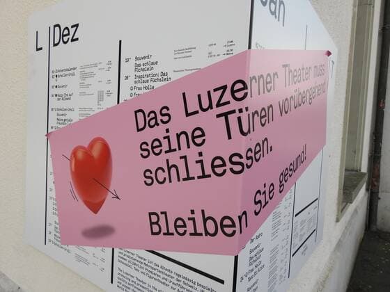 Foto Manuel Geisser 19.04.2021 Corona Pandemie. Tourismusbranche Bild : Stadt Luzern Theater geschlossen