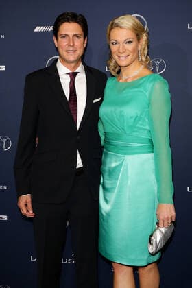 Maria Hoefl-Riesch mit Ehemann Marcus - 10th Laureus Media Award in Berlin, Germany on 12.11.2014 Copyright: xJamesxColdreyx