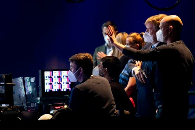 Entertainment Bilder des Tages 22-04-2021 King Willem-Alexander visited the Eurovision Song Contest in AHOY in Rotterdam. Â  Copyright: xPPEx