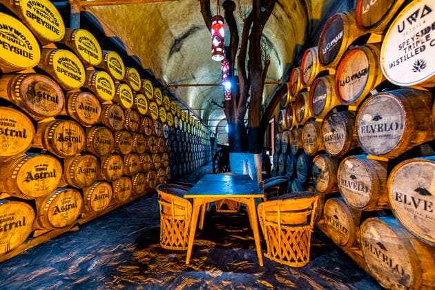 Old storage facility for Tequila barrels, Tequila Factory La Cofradia, UNESCO World Heritage Site, Tequila, Jalisco, Mexico, North America Copyright: MichaelxRunkel 1184-5539 Editorial Use Only