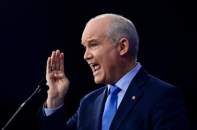 April 22, 2021, Ottawa, on, Canada: Conservative leader Erin O Toole holds a press conference in Ottawa on Thursday, April 22, 2021. Ottawa Canada  - ZUMAc35_ 20210422_zaf_c35_012 Copyright: xSeanxKilpatrickx
