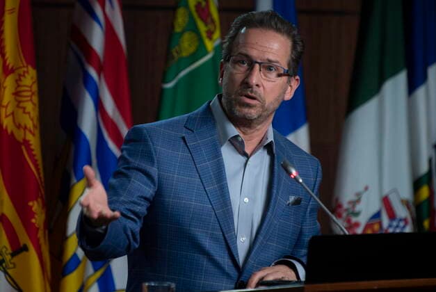 April 22, 2021, Ottawa, on, Canada: Bloc leader Yves-Francois Blanchet speaks during a news conference on Parliament hill in Ottawa, Thursday April 22, 2021. Ottawa Canada  - ZUMAc35_ 20210422_zaf_c35_022 Copyright: xAdrianxWyldx
