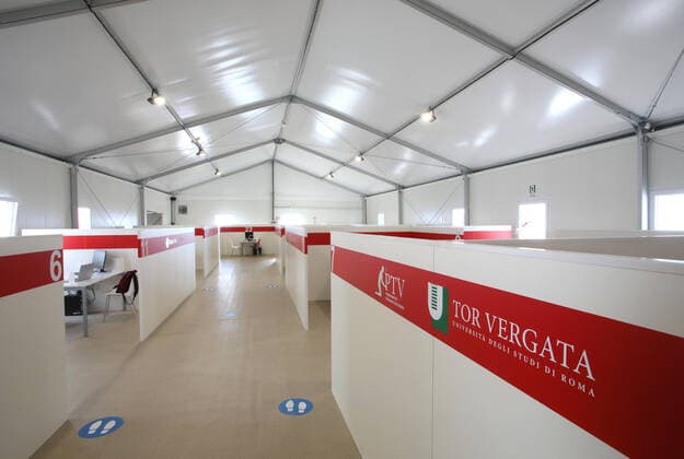Rome, Presentation of the new vaccination center against Covid 19, at the Vela di Calatrava in Tor Vergata. Pictured:  Copyright: xPieroxTenaglix xIPAx xPieroxTenaglix