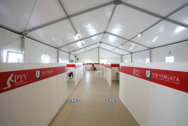 Rome, Presentation of the new vaccination center against Covid 19, at the Vela di Calatrava in Tor Vergata. Pictured:  Copyright: xPieroxTenaglix xIPAx xPieroxTenaglix