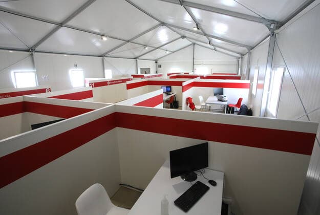 Rome, Presentation of the new vaccination center against Covid 19, at the Vela di Calatrava in Tor Vergata. Pictured:  Copyright: xPieroxTenaglix xIPAx xPieroxTenaglix