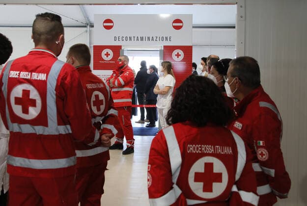Rome, Presentation of the new vaccination center against Covid 19, at the Vela di Calatrava in Tor Vergata. Pictured:  Copyright: xPieroxTenaglix xIPAx xPieroxTenaglix