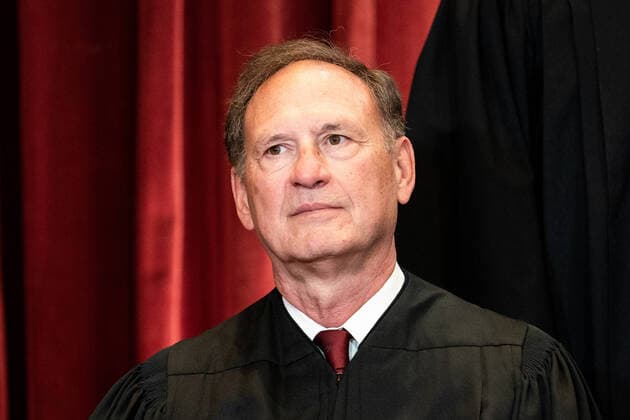 Associate Justice of the Supreme Court Samuel A. Alito, Jr. sits during a group photo of the Justices at the Supreme Court in Washington, DC on April 23, 2021. Copyright: xPoolxviaxCNPx MediaPunchx