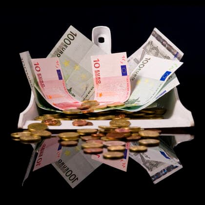 Geld in einer Kehrschaufel McPSHU *** Money in a dustpan McPSHU McPSHU