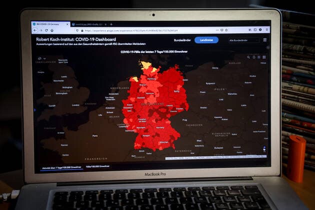 Coronavirus in Deutschland - Covid-19-Dashboard des Robert Koch-Institut 25.04.2021: Robert Koch-Institut: 7-Tage-Inzidenz 165,6. 7-Tage-Fallzahl 137.762. COVID-19-Fälle 3.287.418. Zugang um 18.773 gegenüber dem Vortag. COVID-19-Todesfälle 81.564. Zugang um 120 gegenüber dem Vortag.