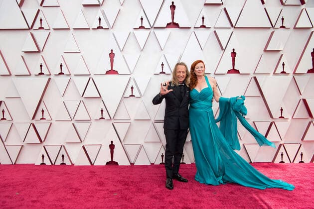 OscarÂ® nominee Paul Raci and Elizabeth Hanley arrive on the red carpet of The 93rd OscarsÂ® at Union Station in Los Angeles, CA on Sunday, April 25, 2021. Los Angeles CA USA  Copyright: xMattxPetitx 34135001THA