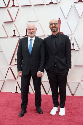 OscarÂ® nominee Bert Hamelinck and guest arrive on the red carpet of The 93rd OscarsÂ® at Union Station in Los Angeles, CA on Sunday, April 25, 2021. Los Angeles CA USA  Copyright: xMattxPetitx 34135028THA