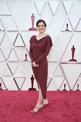 OscarÂ® nominee Nina Pedra arrives on the red carpet of The 93rd OscarsÂ® at Union Station in Los Angeles, CA on Sunday, April 25, 2021. Los Angeles CA USA  Copyright: xMattxPetitx 34135041THA