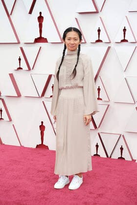 OscarÂ® nominee ChloÃ Zhao arrives on the red carpet of The 93rd OscarsÂ® at Union Station in Los Angeles, CA on Sunday, April 25, 2021. Los Angeles CA USA  Copyright: xMattxPetitx 34135149THA